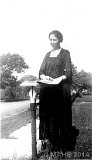 Euphemia Urben in front of her Monticello home.</P